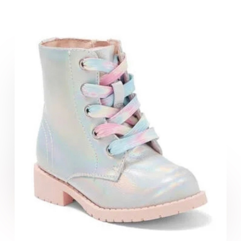 NWT METALIC TODDLER GIRLS BOOTS Jellypop Girl's Casual boot Silver Lil Punk 5C